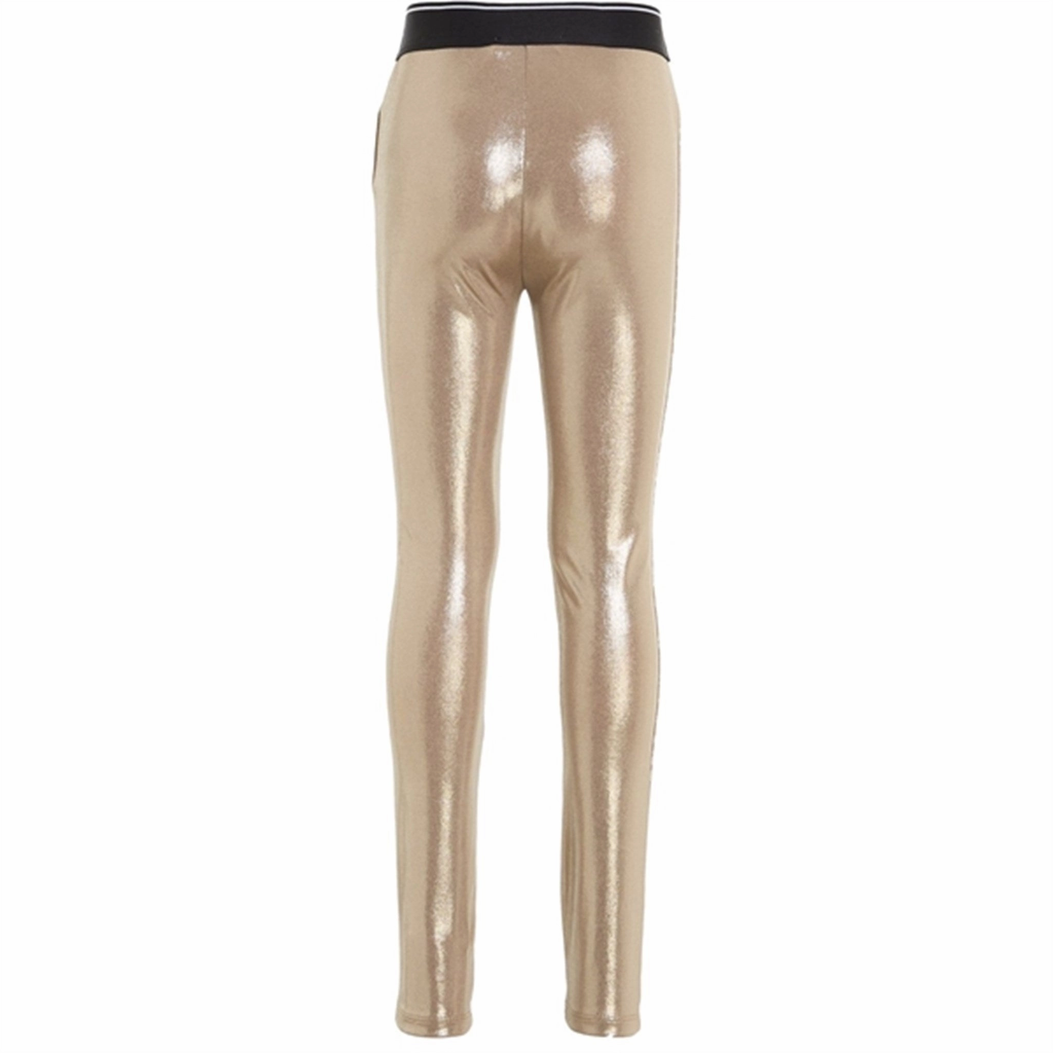 Sporty Comfort Wear Sporty Vibe Calvin Klein Metallic Coated Leggings Frosted Almond