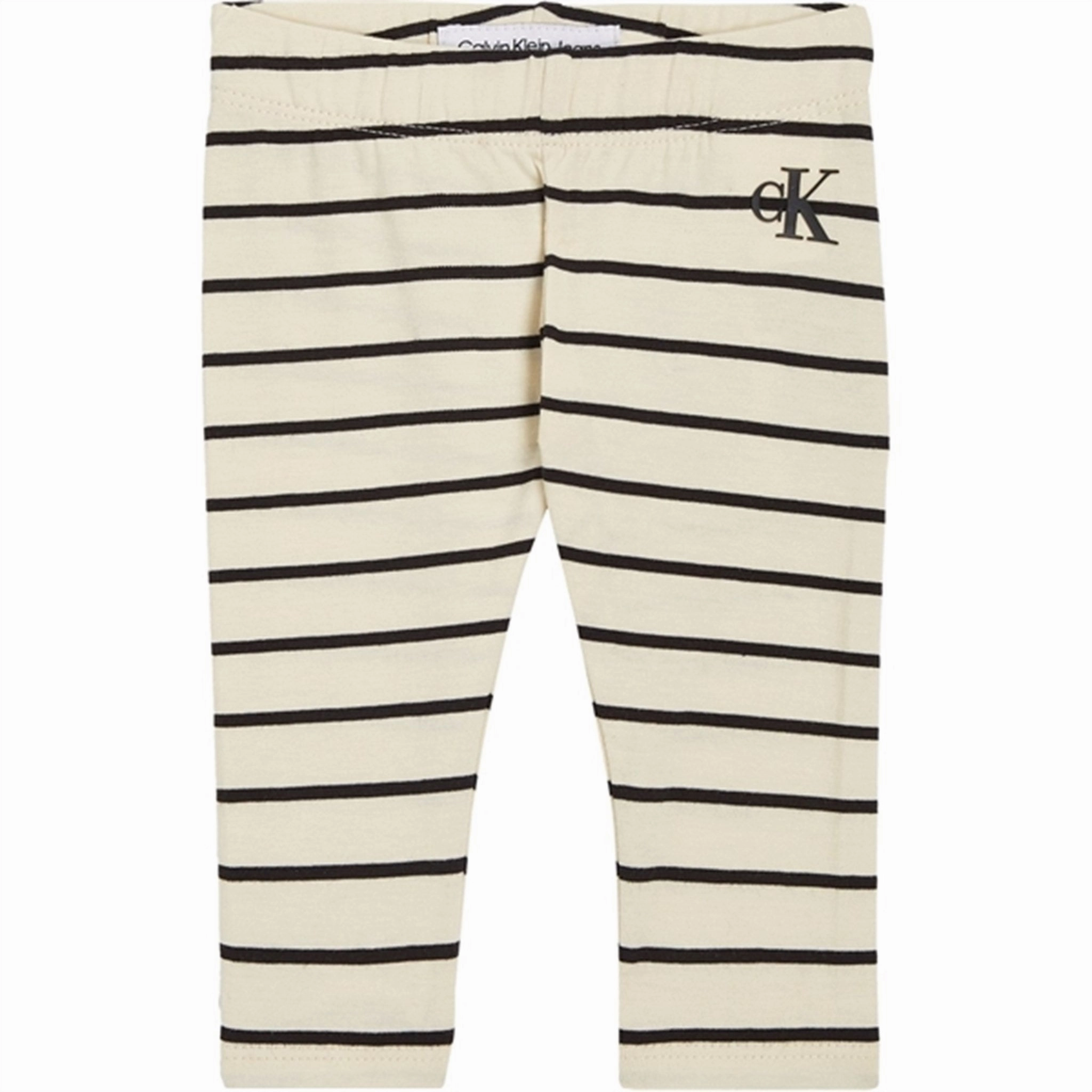 Calvin Klein Striped Leggings Black/ Vanilla Stripe City Walk Minimalist Style