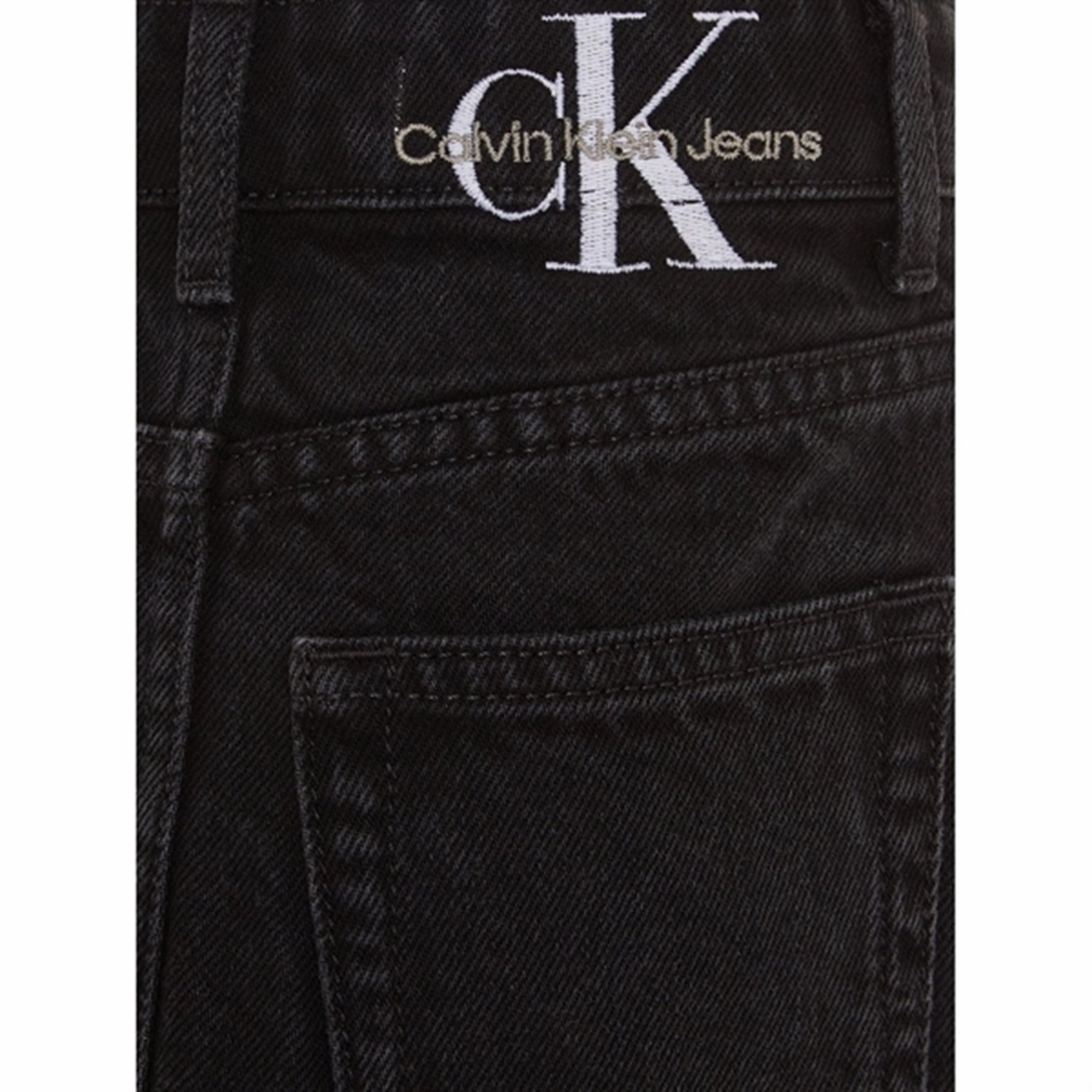 Bold Edge Casual Style Calvin Klein Washed Black Denim Button Skirt Washed Black