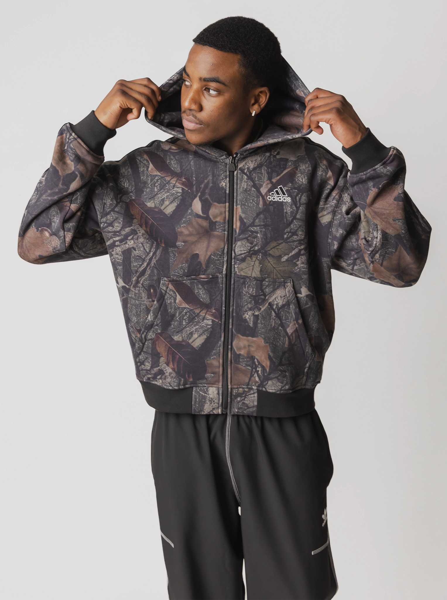 Camo Full-Zip Hoodie scooter clothes Fleece Lined Interior
