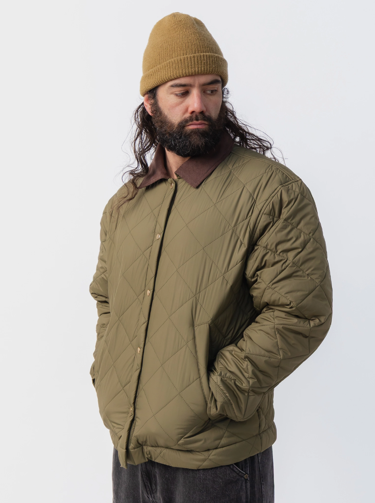 Quilted Carpenter Jacket sailors campfire