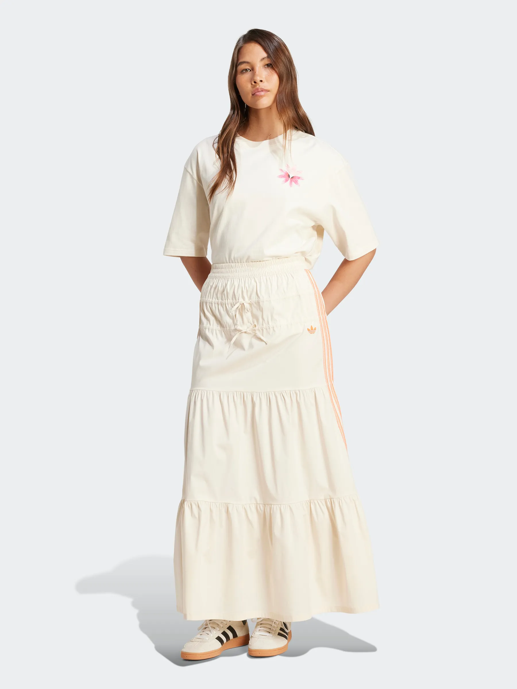 Summer Glow Graphic T-Shirt Striped Pattern Casual Layer Wear