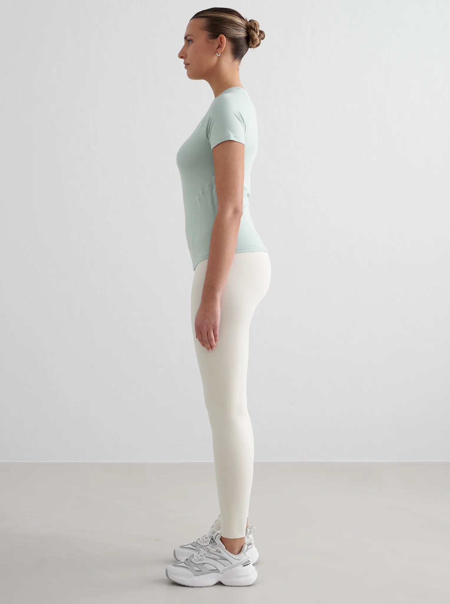 Aqua Soft Basic Short Sleeve Active Outfit Essential Top