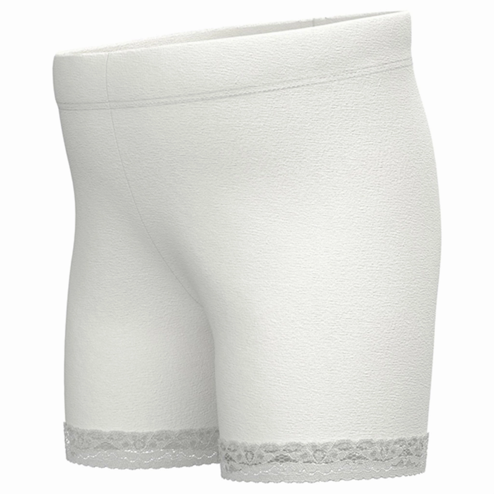 Name it White Alyssum Vista Short Leggings Dance Studio Mesh Panel Chic Comfort Wear