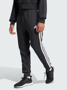 Transitional Style Easy Care Essential 3-Stripes French Terry Joggers
