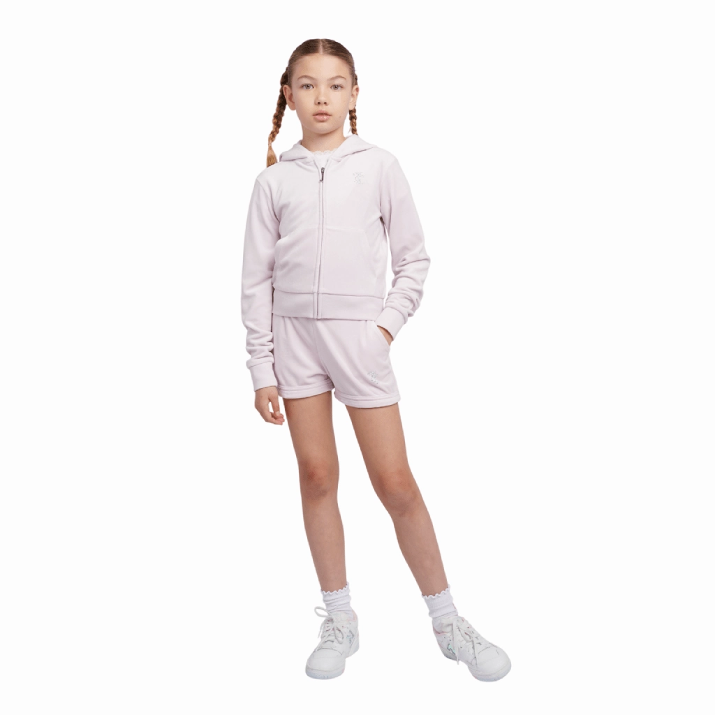 Juicy Couture Diamante Velour Short Junior Ultra Soft Lining