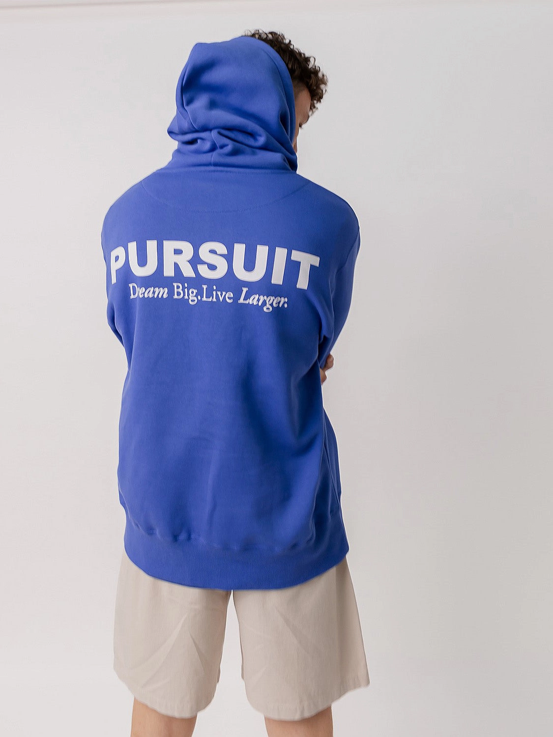 Simple Logo Heavyweight Pullover in Royal Blue Tagless Labeling