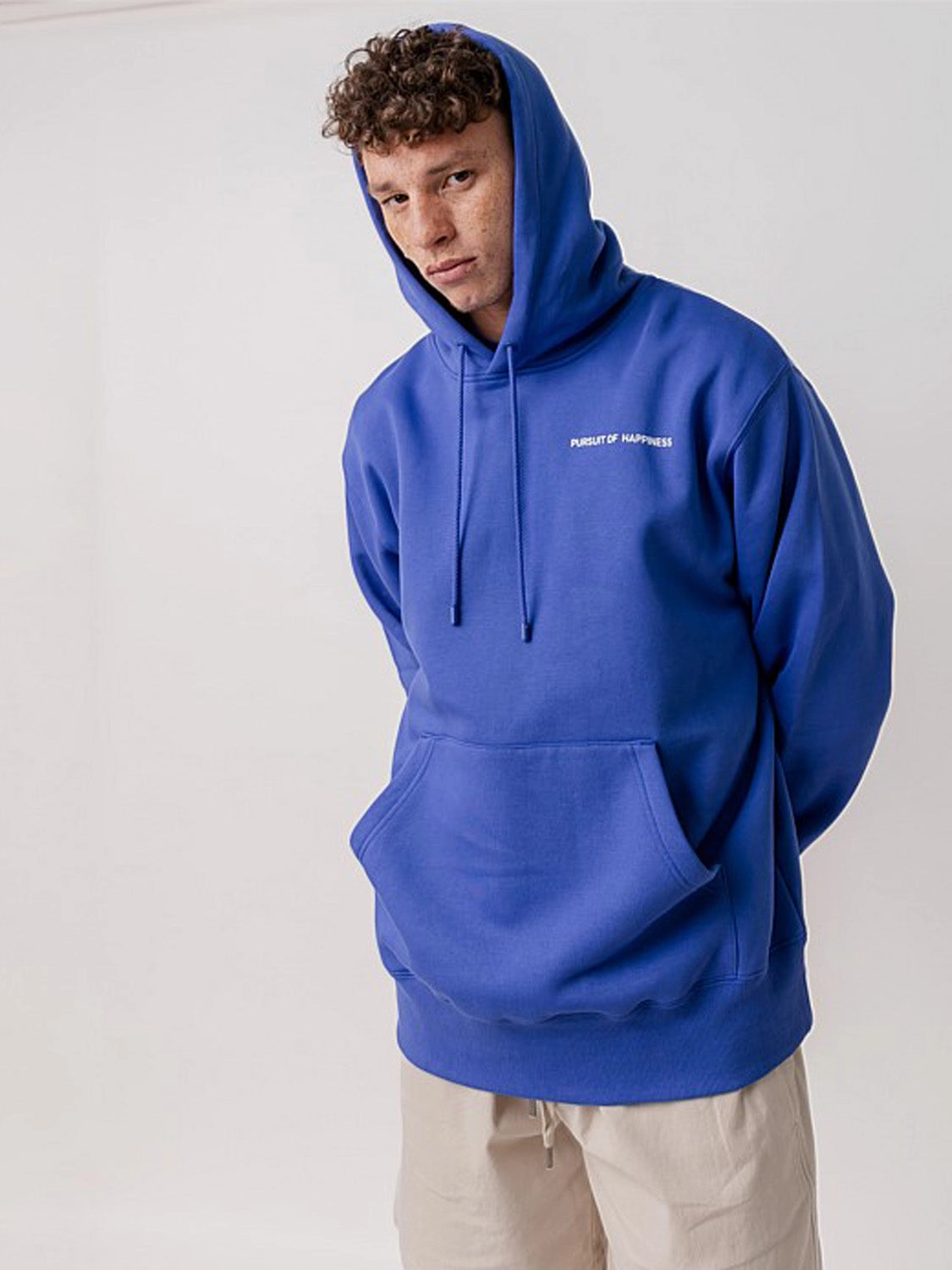 Simple Logo Heavyweight Pullover in Royal Blue Odor Resistant Pig like