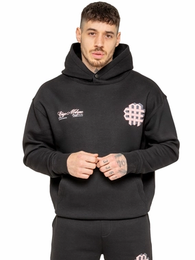 Enzo Milano | Mens Oversized Print Hoodie Lightweight Layer