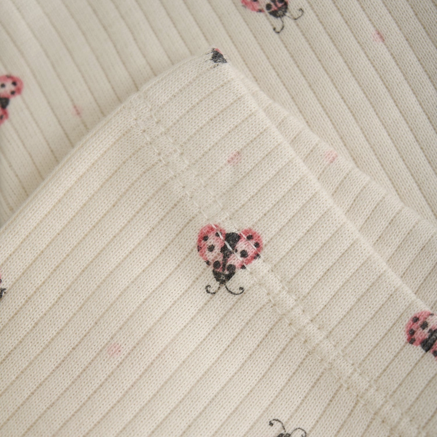 Minymo White Swan Leggings AOP Rib Comfort and Flexibility elastic waistband