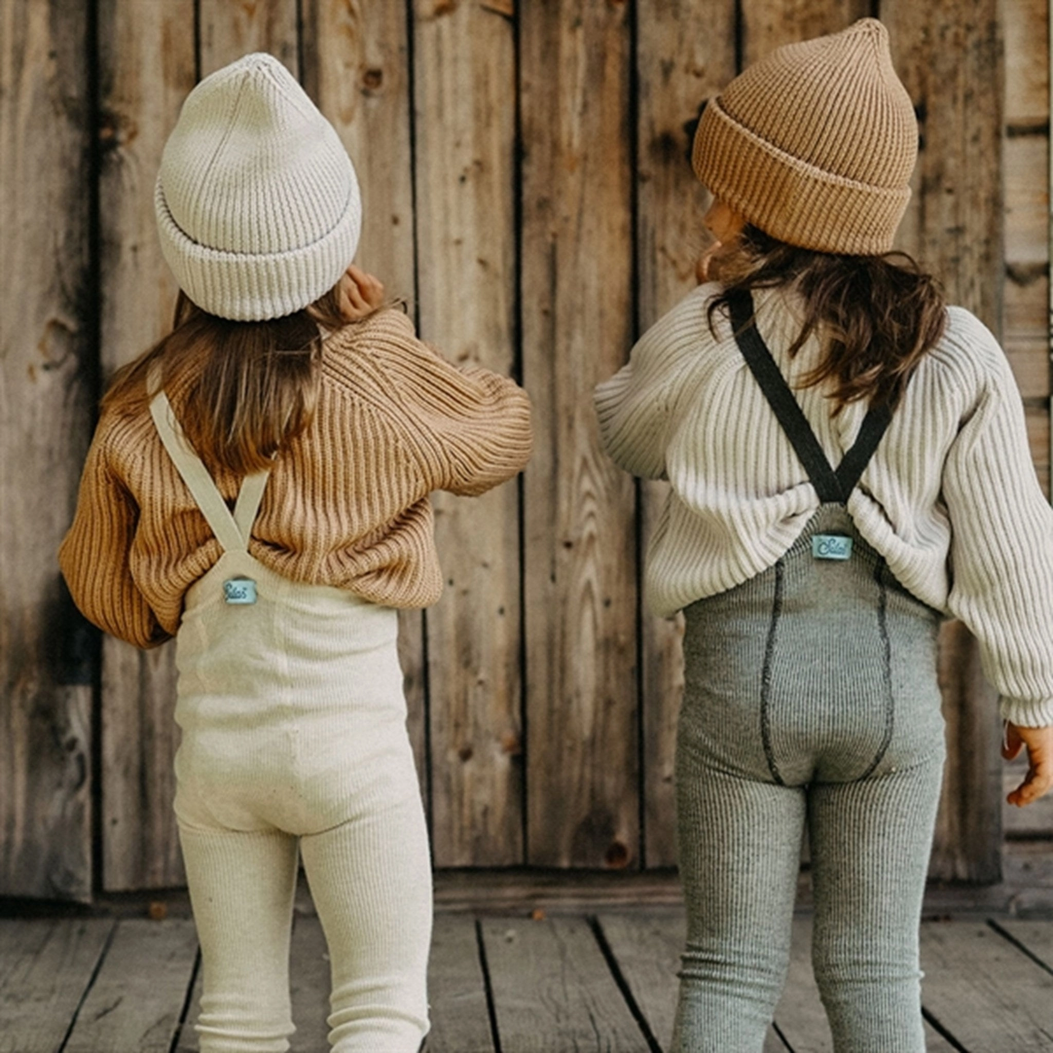 Silly Silas Wooly footless tights with braces Granite Grey Sporty Stretch Wear