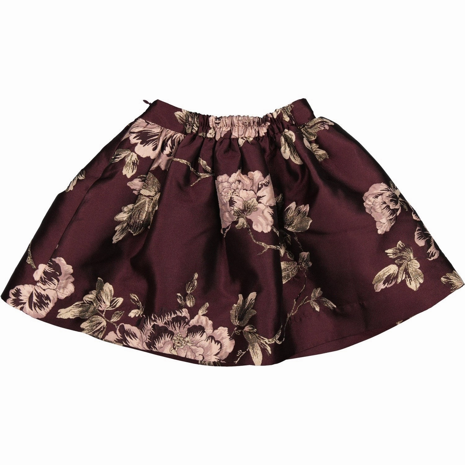 Crisscross Details Casual Outfit MarMar Party Jacquard Deep Mulberry Jacquard Sunita Skirt