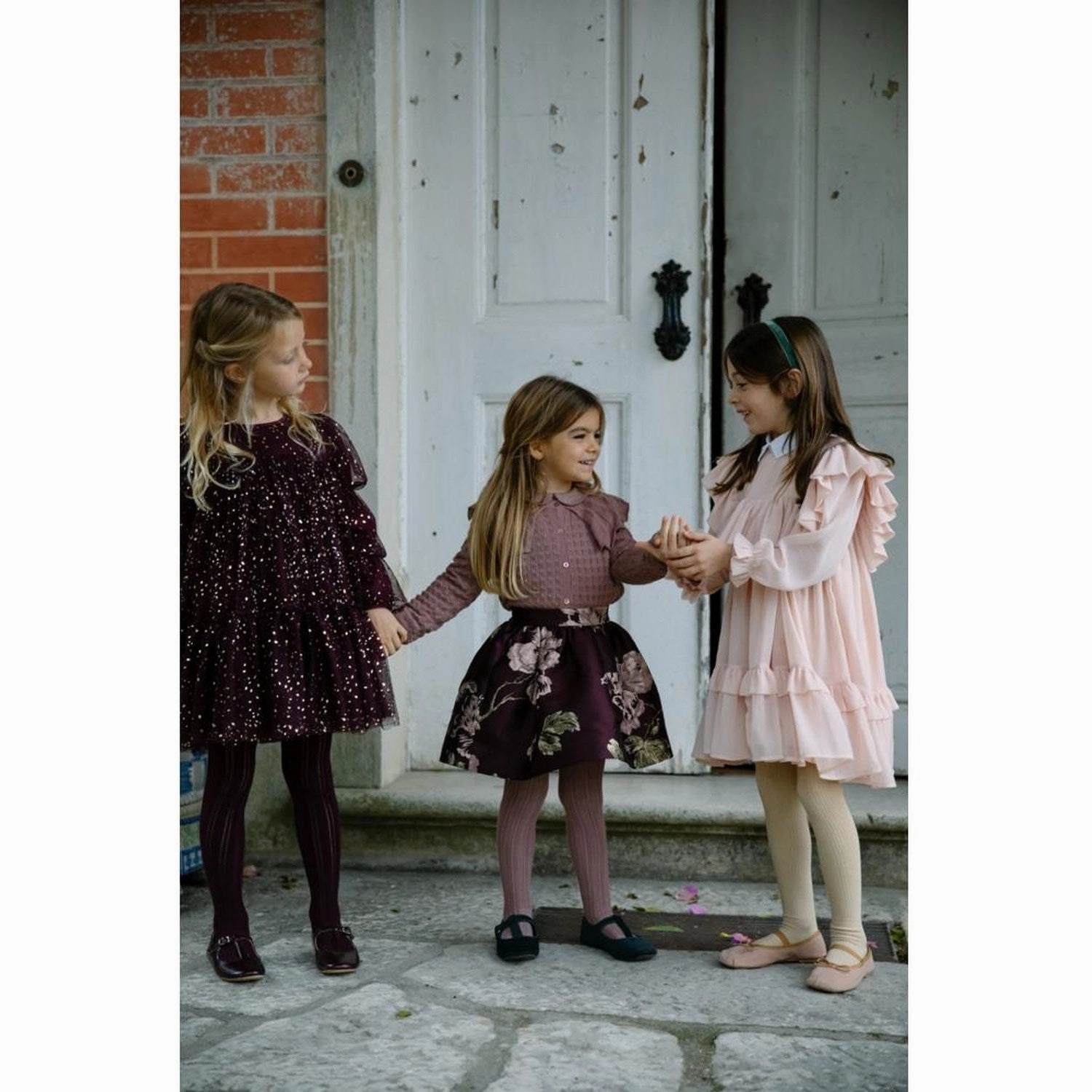 Detail Focus MarMar Party Jacquard Deep Mulberry Jacquard Sunita Skirt