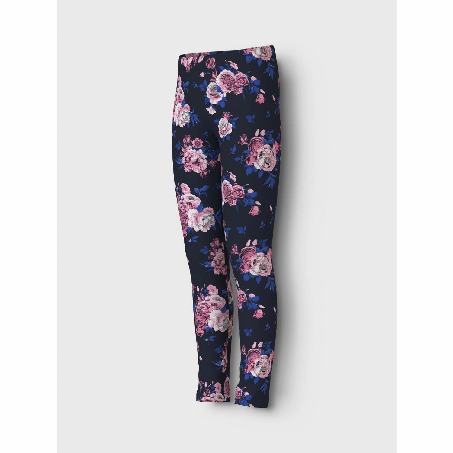 For Teens Indoor Exercise Name It Dark Sapphire Big Flowers Vivian AOP Leggings