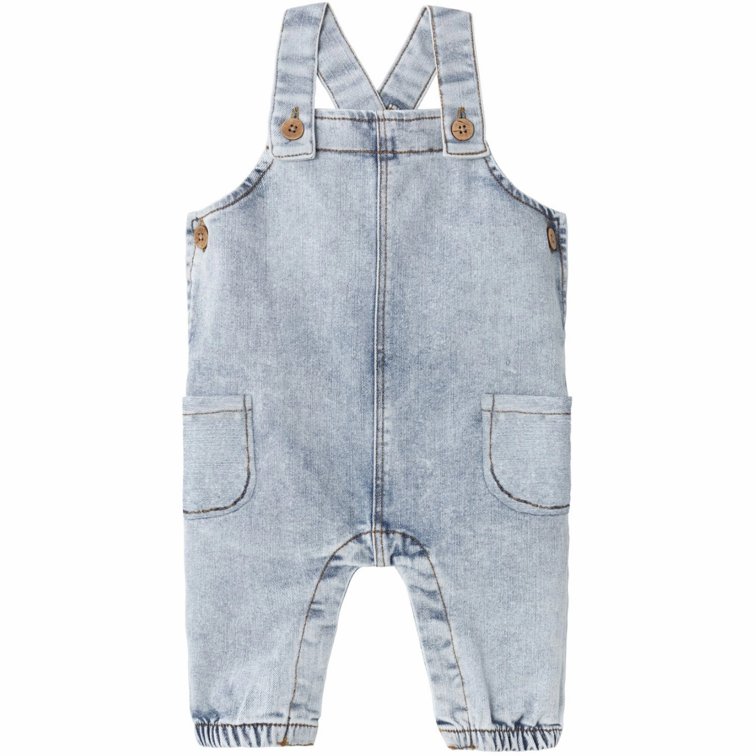 Lil'Atelier Light Blue Denim Saga Loose Denim Overall Chic Look Stretchy Material