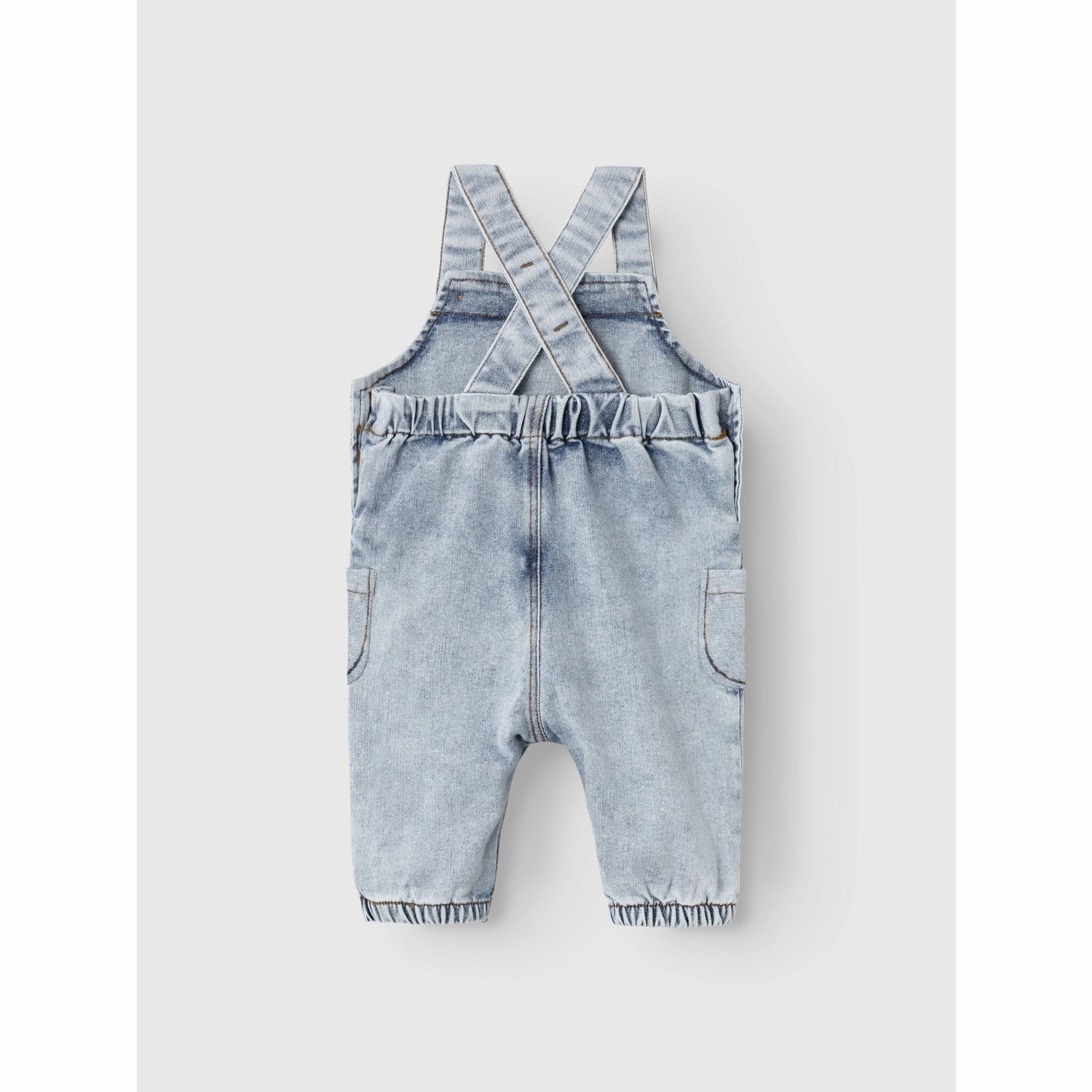 Lil'Atelier Light Blue Denim Saga Loose Denim Overall Double Stitched