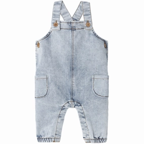 Lil'Atelier Light Blue Denim Saga Loose Denim Overall Chic Look Stretchy Material