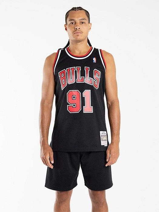 Chicago Bulls 97-98 Dennis Rodman Swingman Jersey Loose fitting comfort Flexible Weave