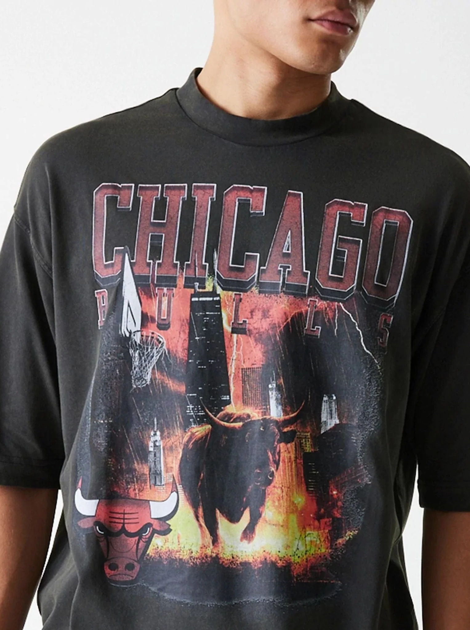 V neck style Outdoor Smart Chicago Bulls Graphic Tee