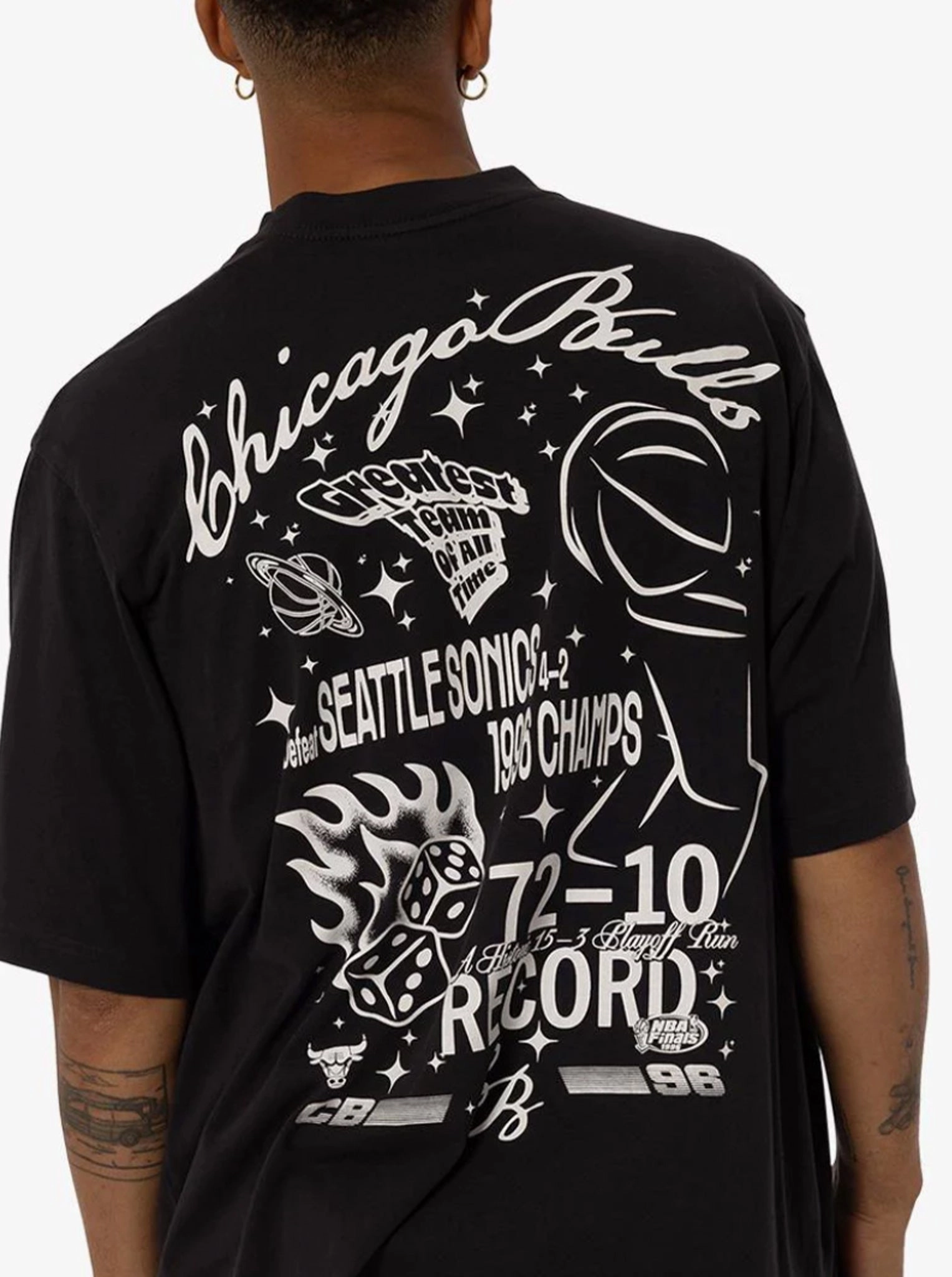 Anti Pilling Finish Chicago Bulls Roll The Dice Tee