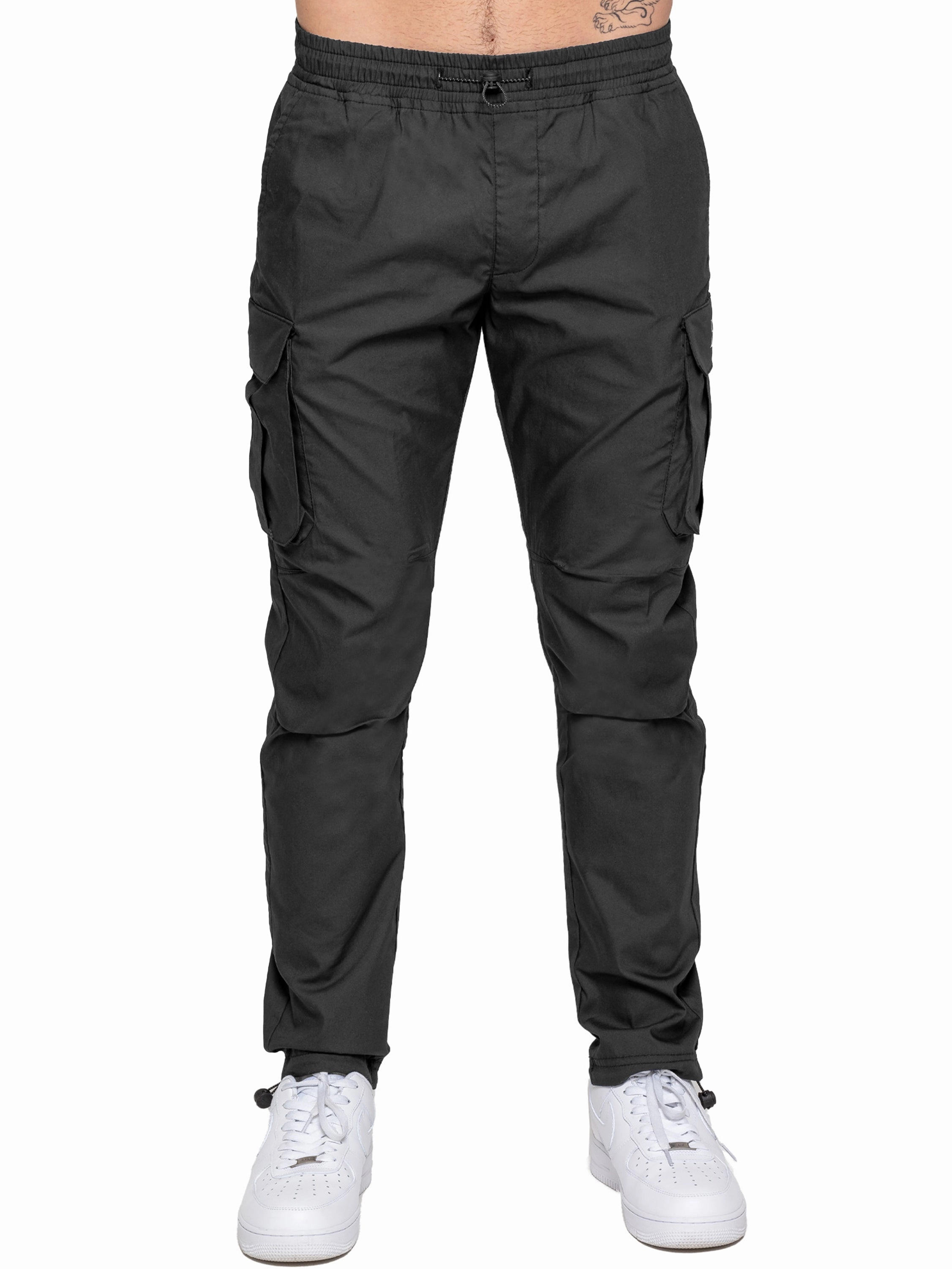 Enzo | Mens Tapered Cargo Pants Low Bulk Design Anti Odor Treatment