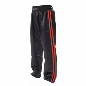 Cimac Satin Kickboxing Trousers Pants Double Red Stripe Amateur athlete clothing Fitness Look