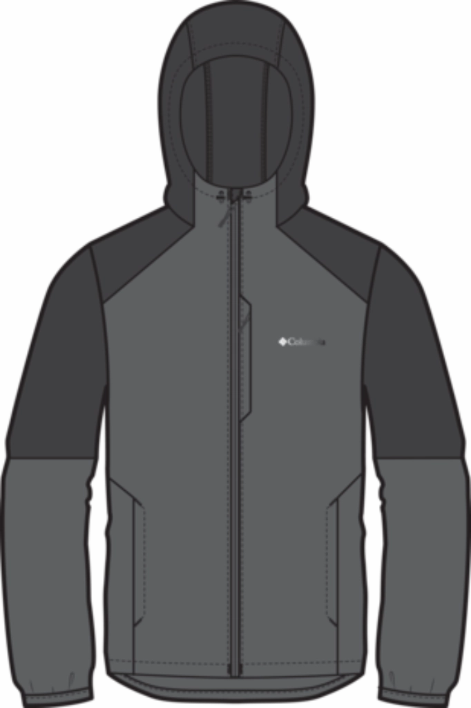 Columbia Tech Nylon Hoodie Men Lounge Comfort Oversized Silhouette