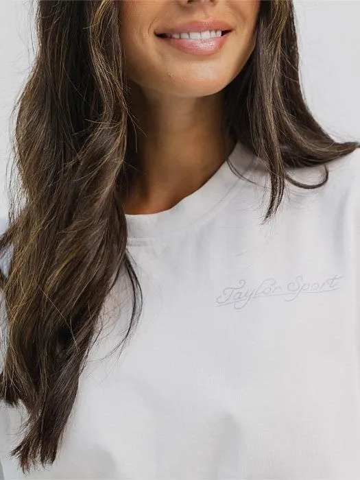 Taylor Tee in White athletic style