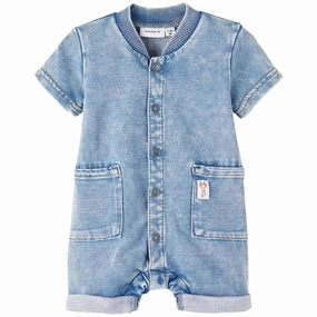 Breathable New Fancy Comfy Name it Light Blue Denim Lou Denim Summer Suit