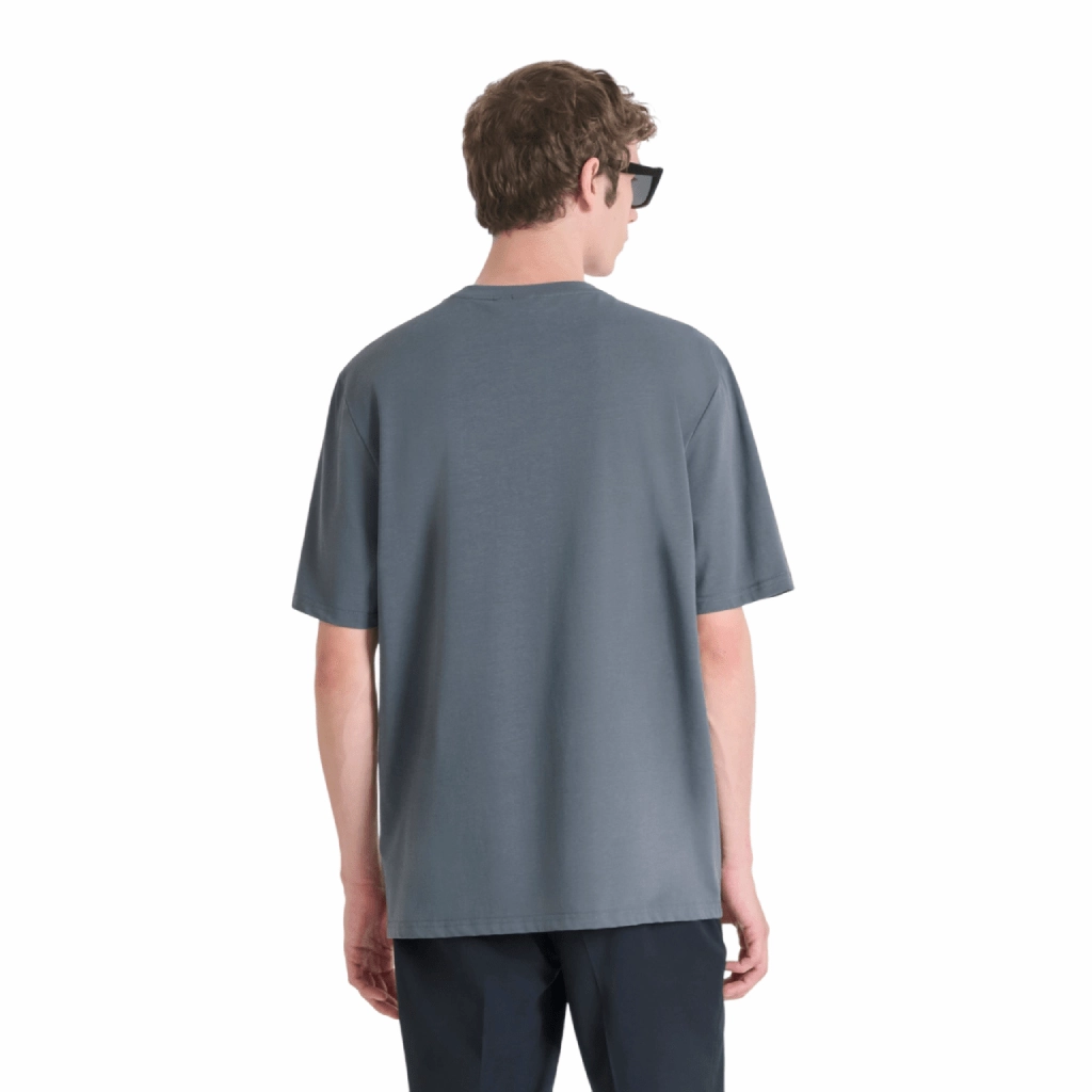 Antony Morato Rubber Flock Logo T-Shirt Men Chic Style Trend Easy to Style