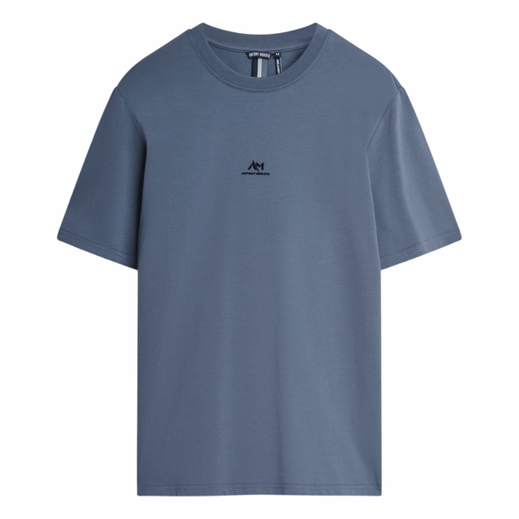 Antony Morato Rubber Flock Logo T-Shirt Men Longline Hemline Premium Material