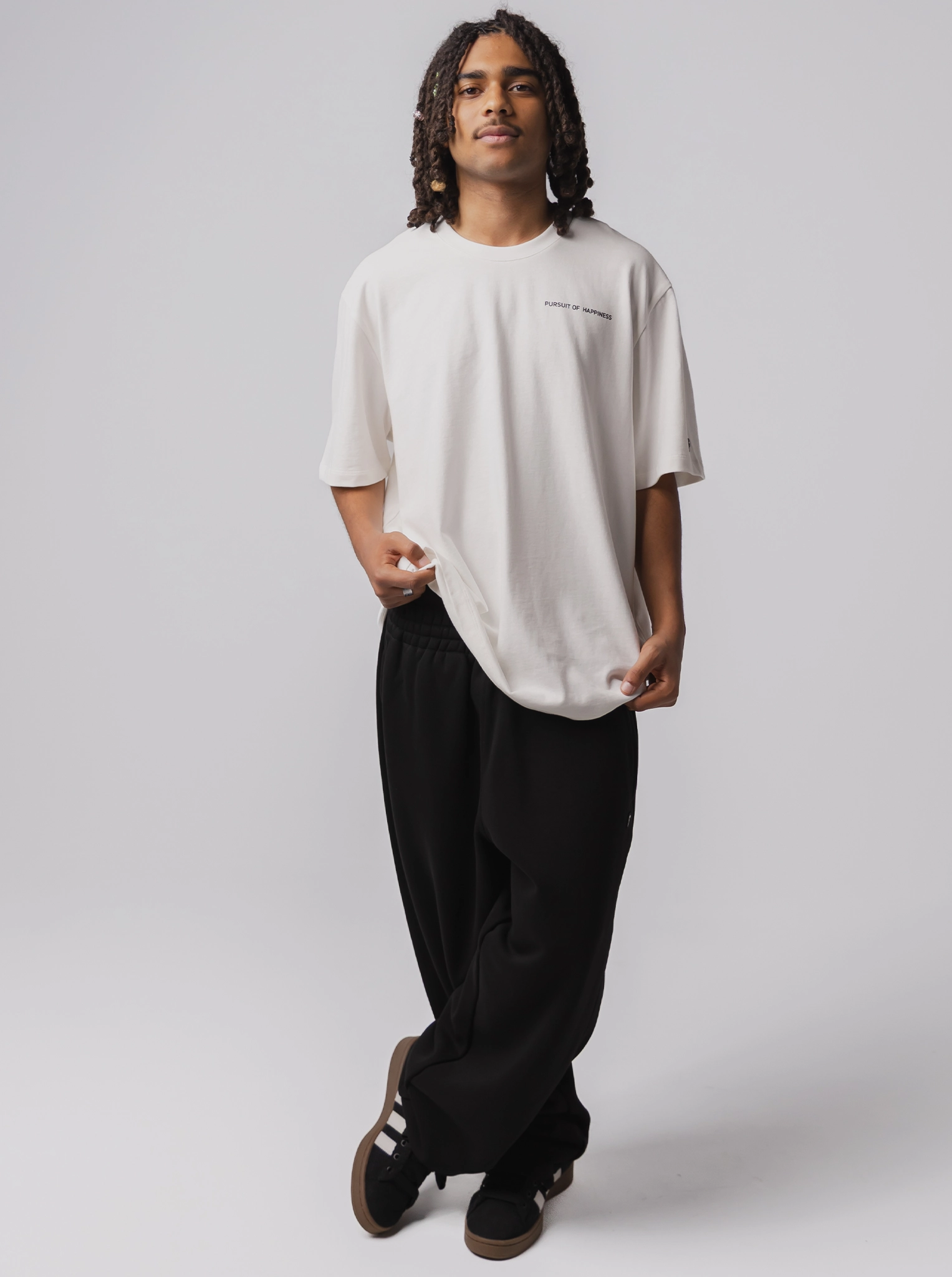 Classic Logo Heavyweight Track Tee in Off-White Lightweight Design