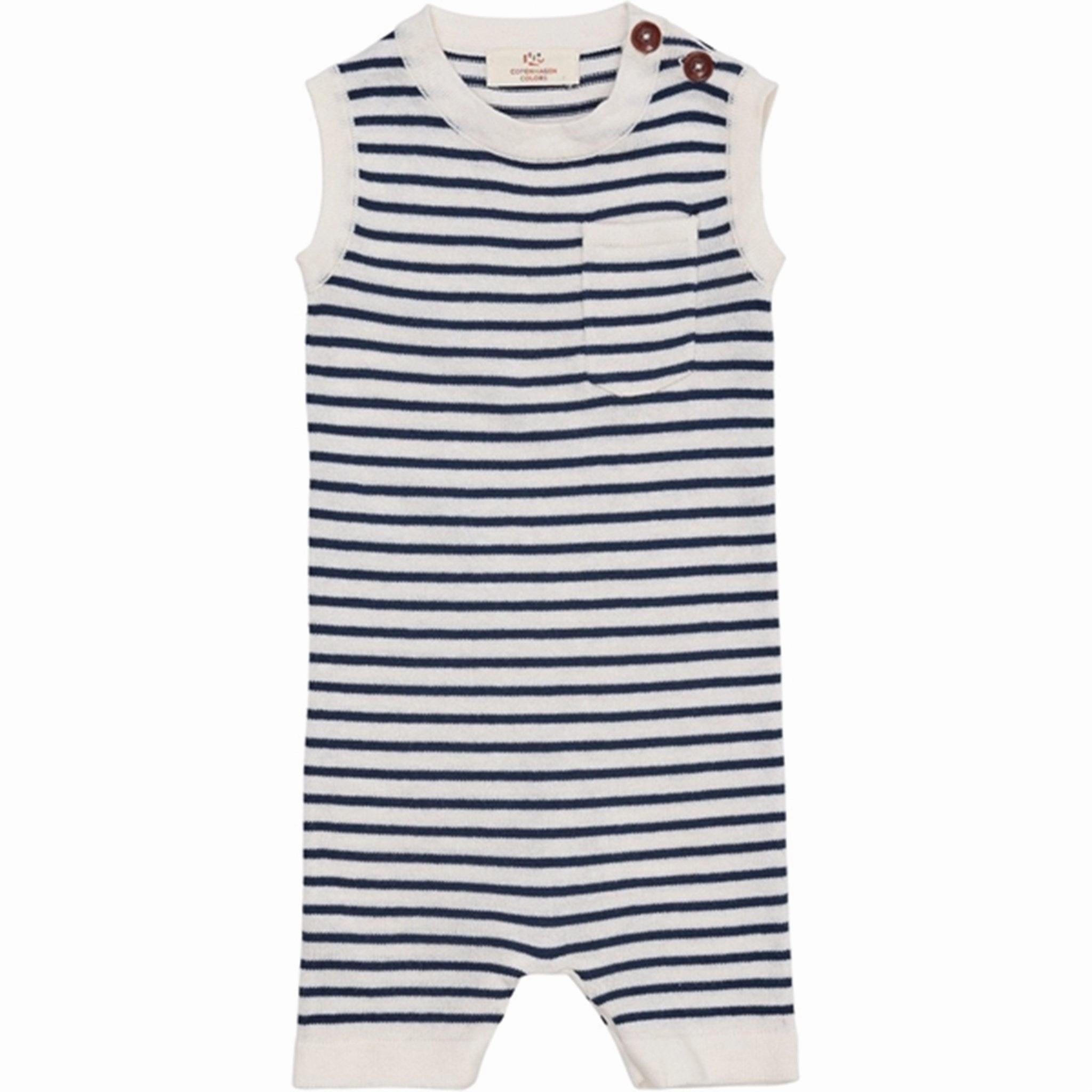 Yoga Girl Relaxed Basic Copenhagen Colors Cream/Navy Comb. Strik Romper Stripe