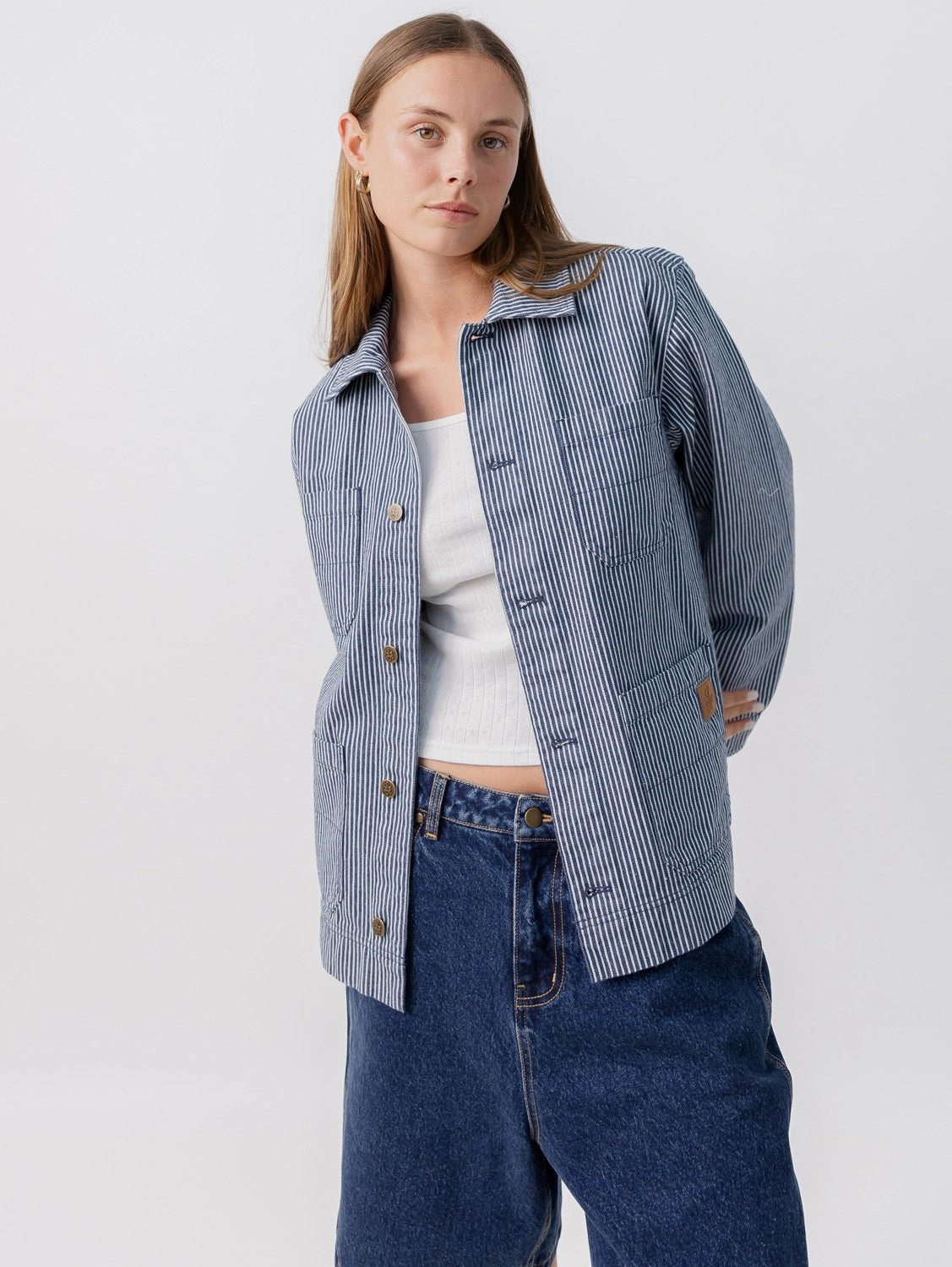 Striped Jacket Functional Warmth