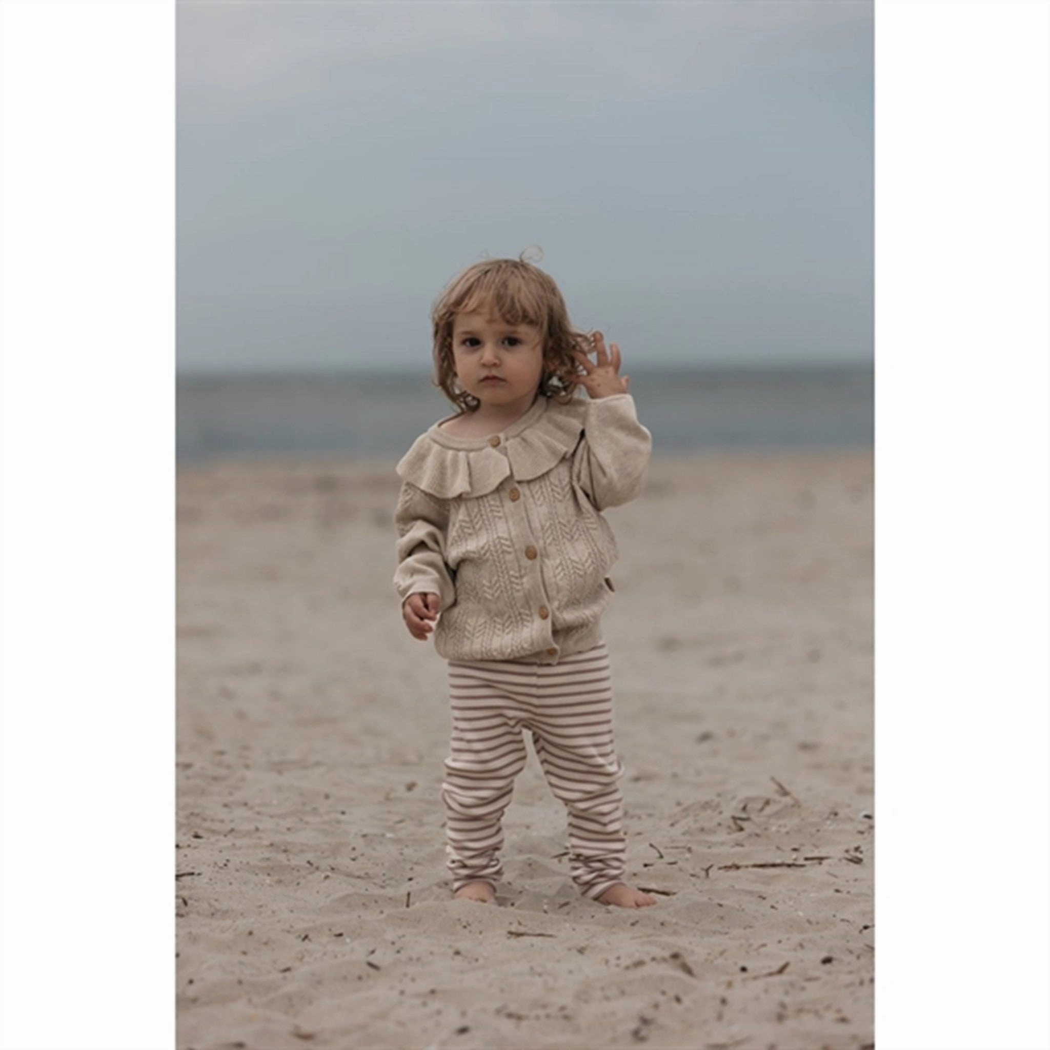 Petit Piao? Simply Taupe Leggings Modal Striped For Men Double Layer