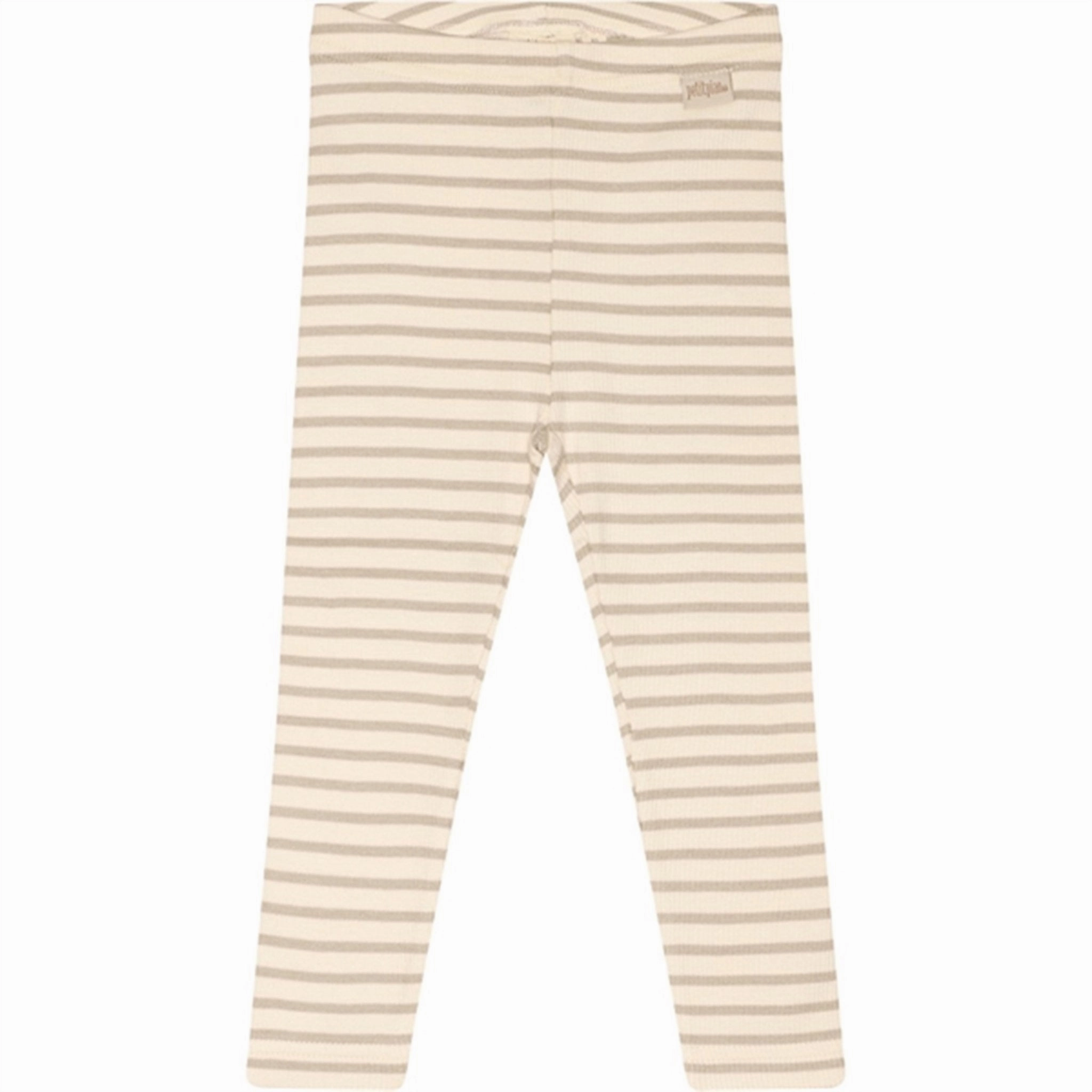 Petit Piao? Simply Taupe Leggings Modal Striped Durable Stitch All Ages Soft Touch City Walk