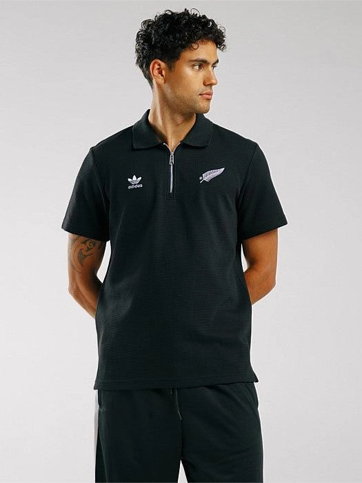 Formal Edge Bound Seam Finish Essentials Waffle Polo Shirt