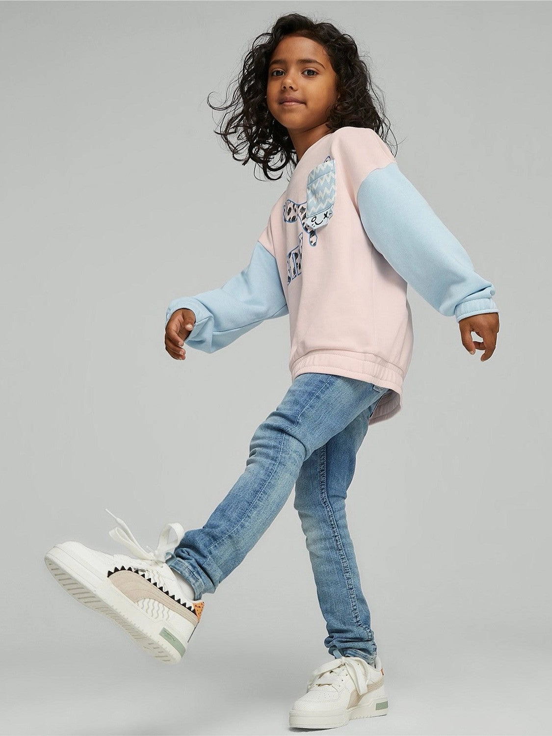 Ultralight Padding Taped Shoulder Seams Classics Mix N Match Crew Sweatshirt Kids