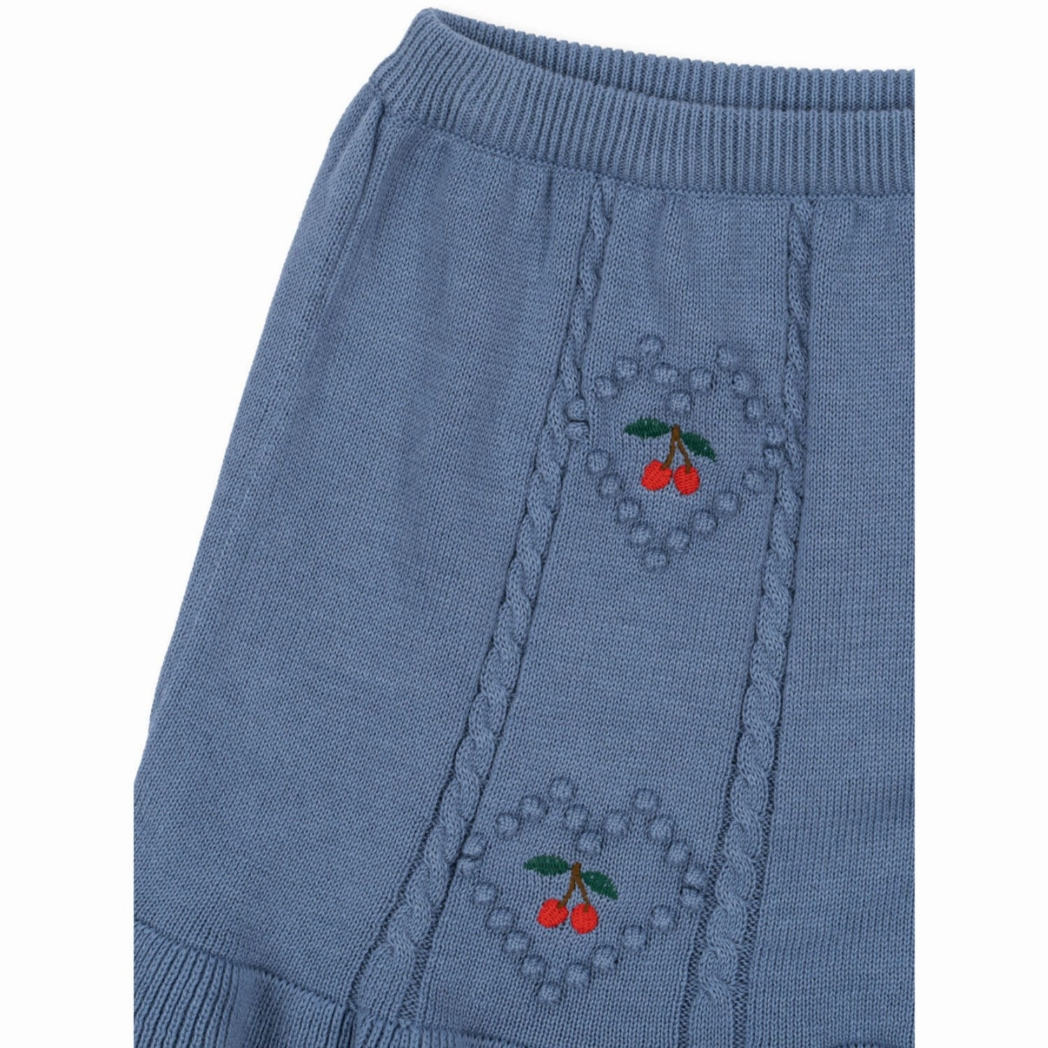 Konges Sl?jd Country Blue Soleil Knit Skirt GOTS Fitted Cut Laidback Mood