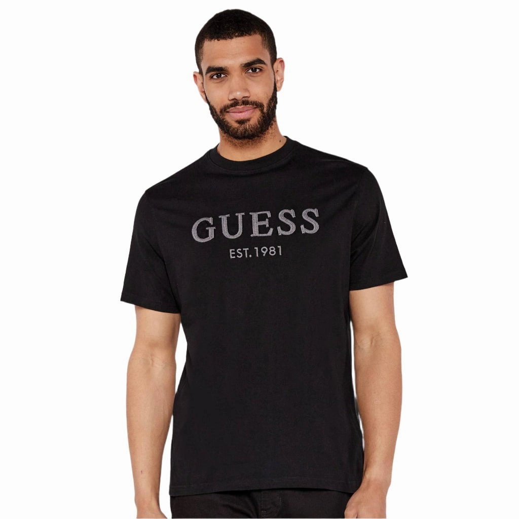Guess Box Logo T-Shirt Men Urban Streetwear