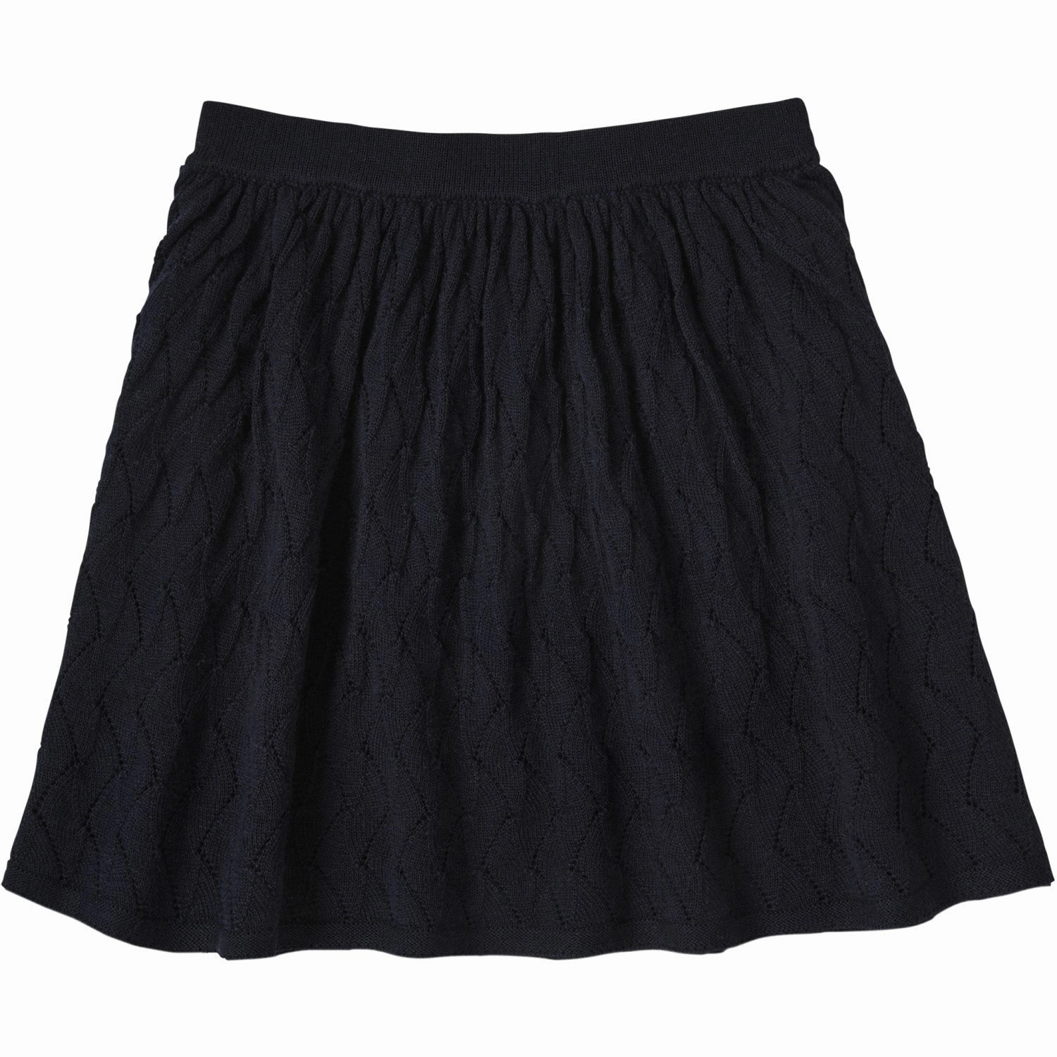 FUB Dark Navy Pointelle Skirt Tonal Layering gentle style