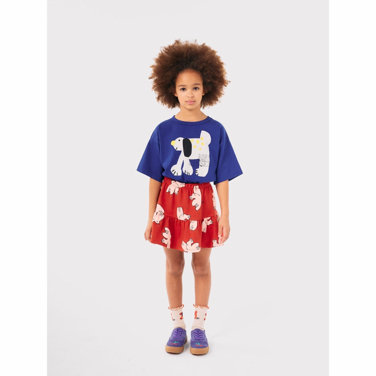 yoga session garden party Bobo Choses Red Freedom Bird All Over Skirt