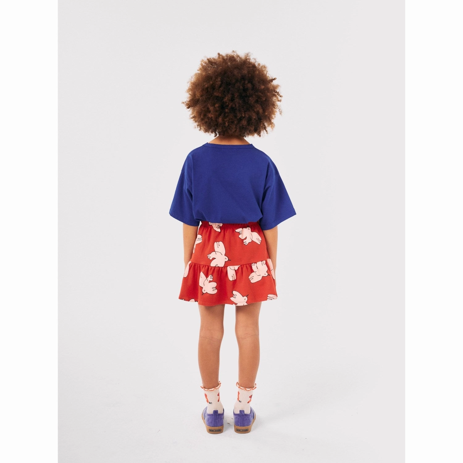 Wearable Art Oversized style Bobo Choses Red Freedom Bird All Over Skirt