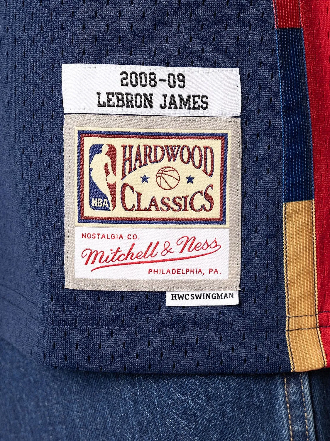 Cleveland Cavaliers Alternate 08-09 Lebron James Swingman Jersey Contrast Trim Details