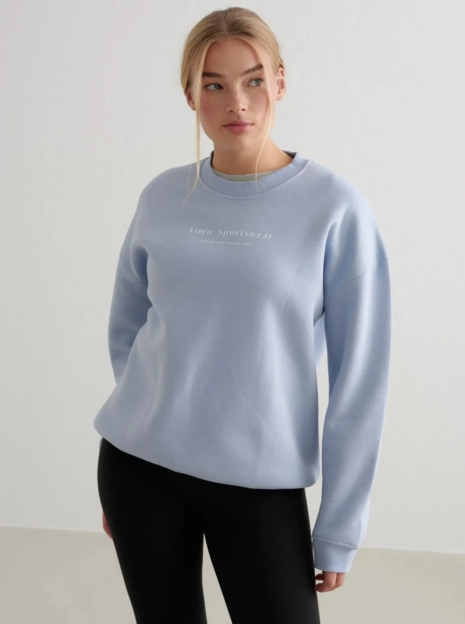 polka dot style Cloudy Blue Serif Sweatshirt