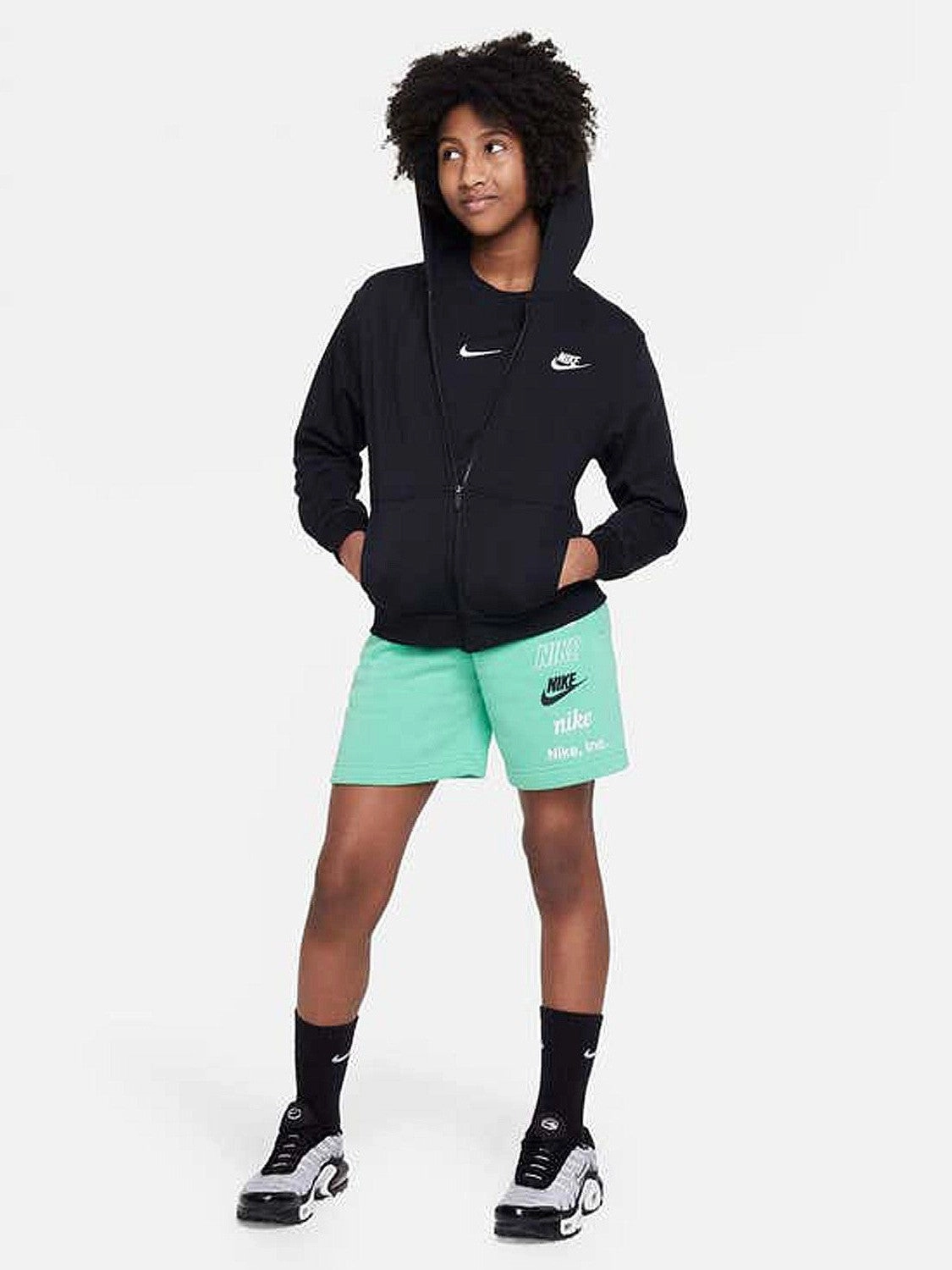 Unisex Silhouette Compact Knit Collar Club Fleece French Terry Hoodie Youth