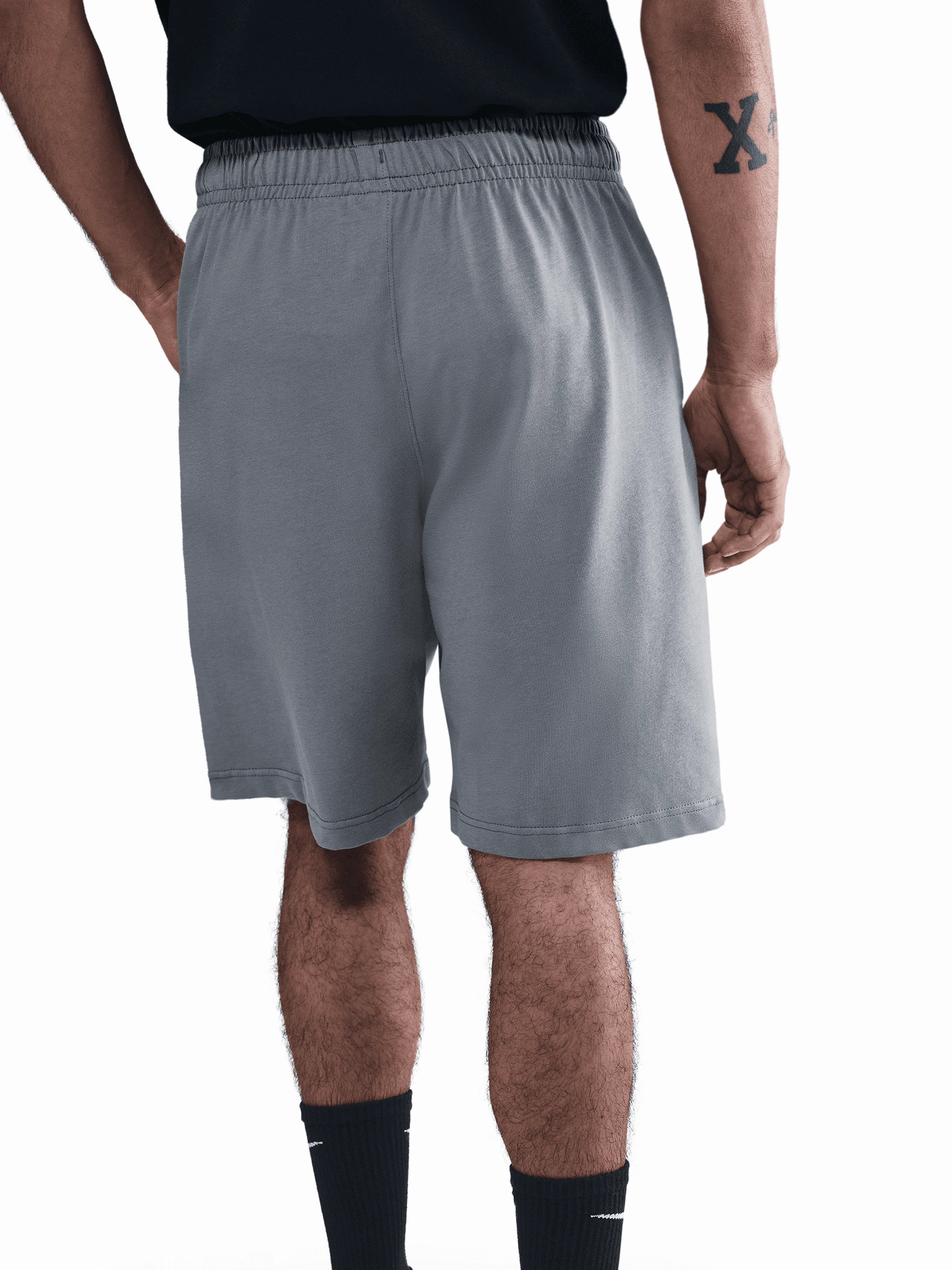 Roll Up Cuff Design Flexible Fabric Club Jersey Short