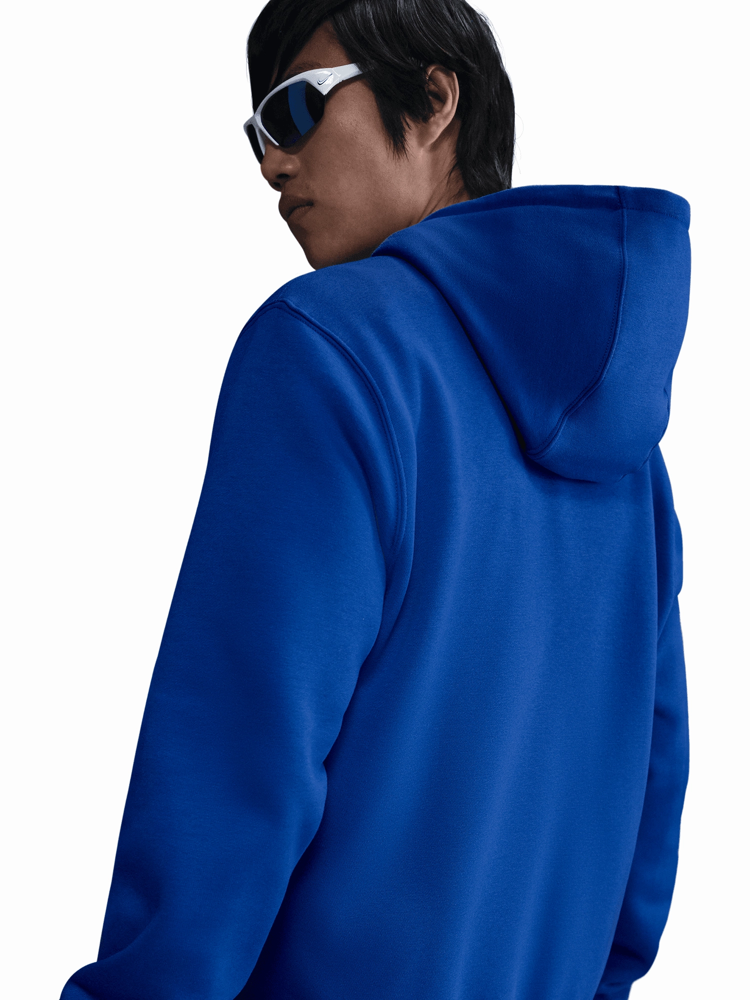 Lounging wear Ribbed Hem Details Club Pullover Fleece Hoodie