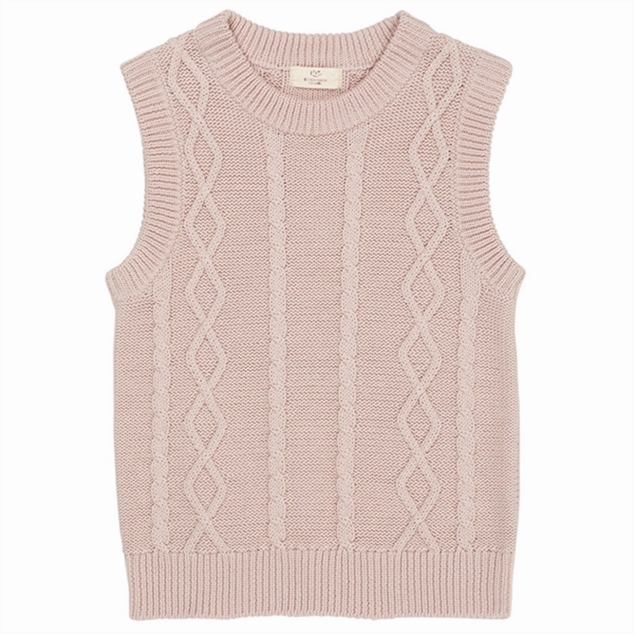 Copenhagen Colors Lb. Rosa Knitted Cable Vest Position Sporty