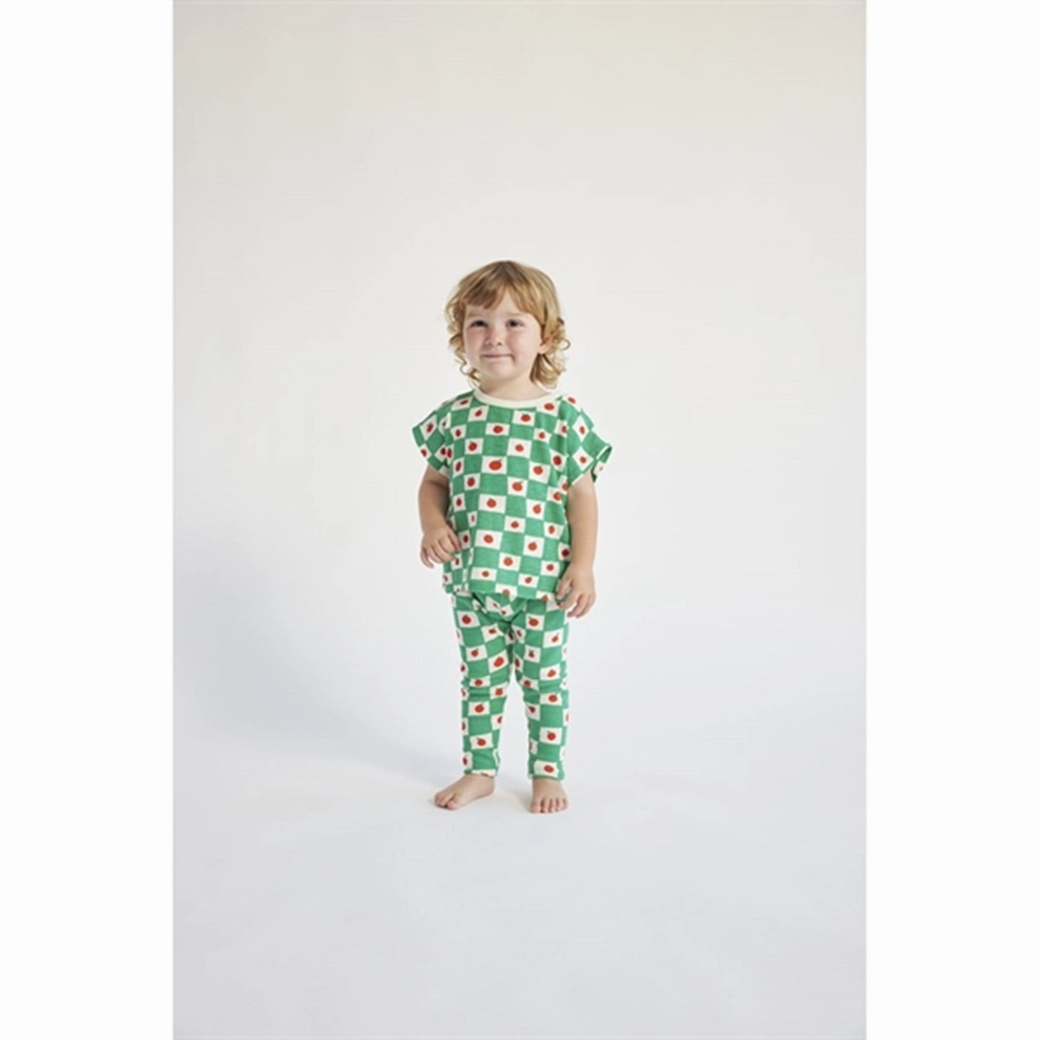 Quick stretch Bobo Choses Baby Tomato All Over Leggings Offwhite